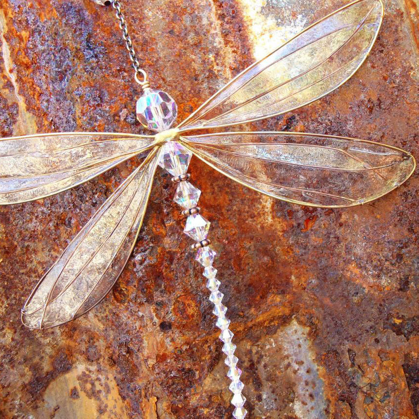 Dragonfly Crystal Suncatcher