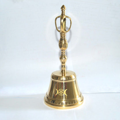 Triple Moon Brass Altar Bell