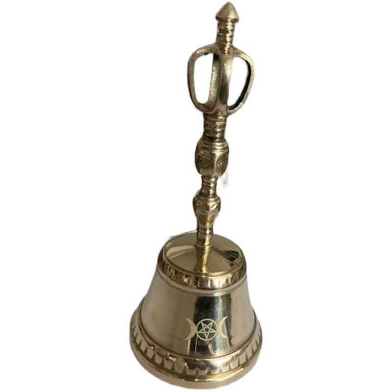 Triple Moon Brass Altar Bell